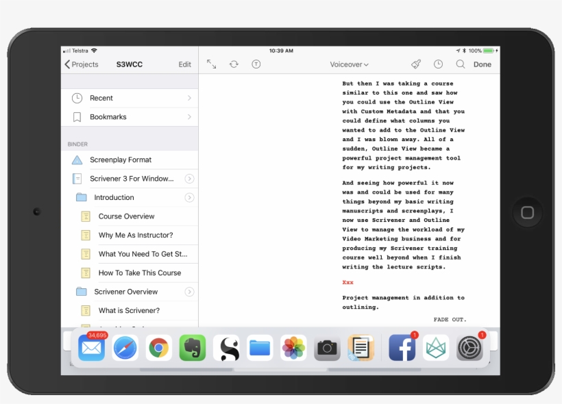Scrivener's Typewriter Scrolling Mode - Tablet Computer, transparent png download
