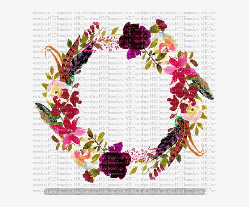 Floral Wreath With Feathers - God Is Greater Than The Highs And Lows Floral, transparent png download