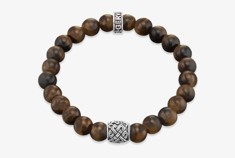 Gervida Bracelet Bronzite Celtic Knot - Pulseras De Bolas Negras, transparent png download