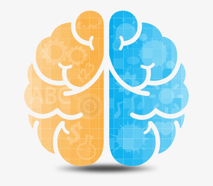 Custom Logo Design Samples Parachute Toronto - Left Right Brain Illustration, transparent png download