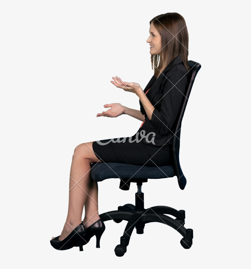 Girl Sitting On Roof - Sitting Side View Png, transparent png download