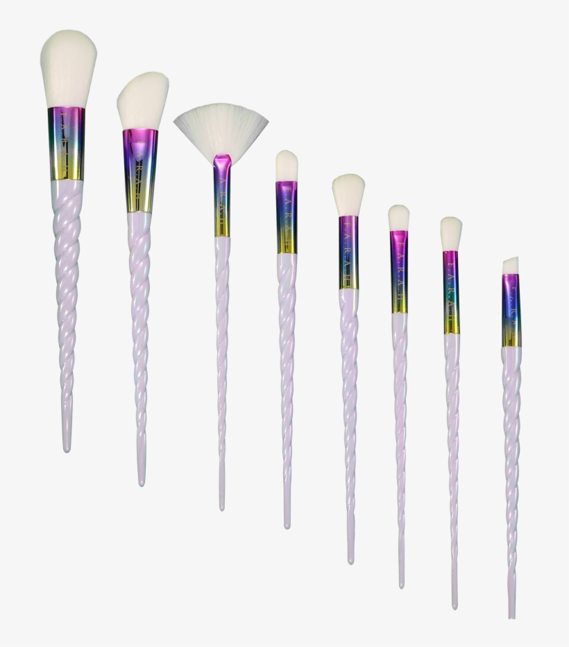 Rainbow White Unicorn Brush Set - Makeup Brushes, transparent png download