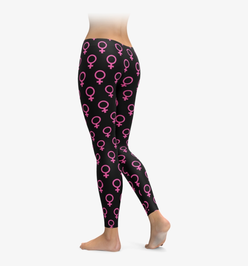 Female Symbol Leggings - Checker Stripe Leggings, transparent png download