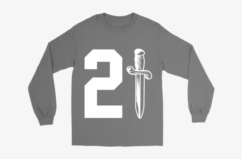 21 Savage Daggar Issa Knife Long Sleeve Shirt, transparent png download