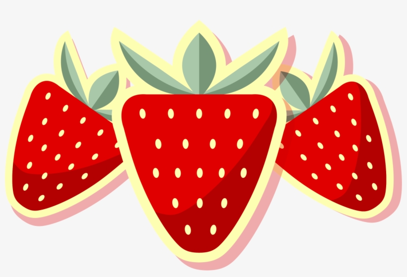 Vector Free Library Fruit Preserves Illustration Yellow - Png Cartoon Strawberries, transparent png download