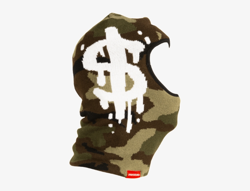 Camo Money Drip Ski Mask - Beanie, transparent png download