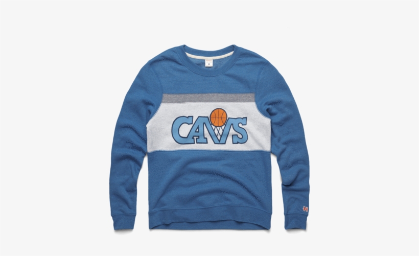 Women's Cavs Stripe Crewneck Retro Cleveland Cavaliers - Long-sleeved T-shirt, transparent png download