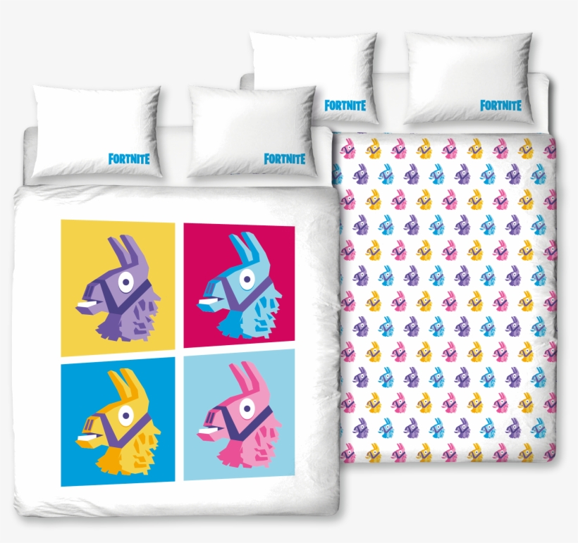 Fortnite Llama Double Duvet Reversible Duvet Duvet - Bed Sheet, transparent png download
