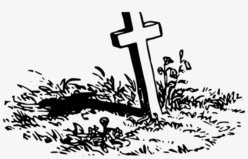 19 Wooden Cross Clip Stock Black And White Huge Freebie - Grave Clipart Black And White, transparent png download