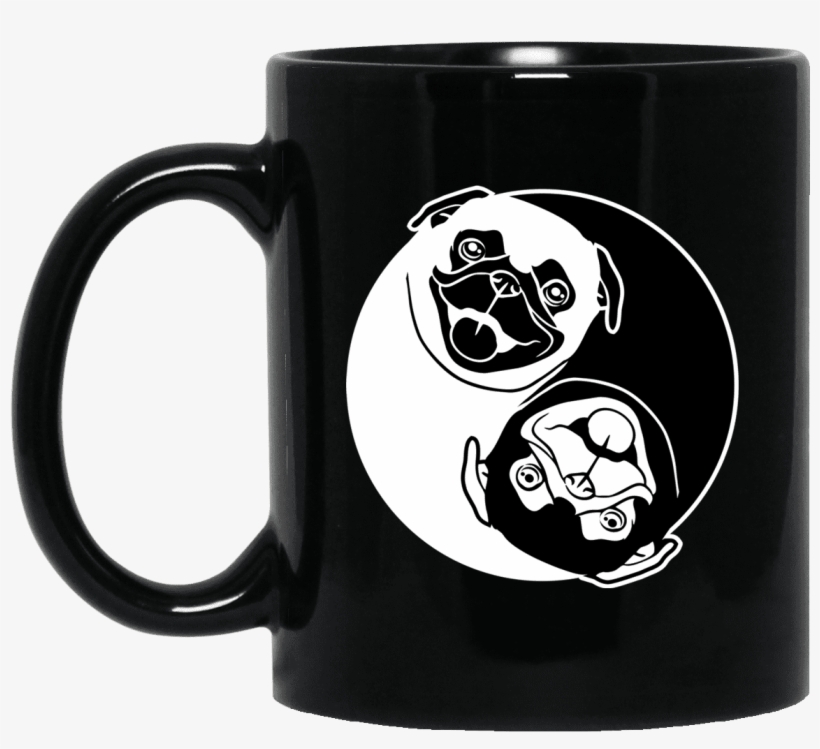 Ying Yang Pug Dog Mug & Car Sticker - Stargate Sgc Coffee Mug, transparent png download