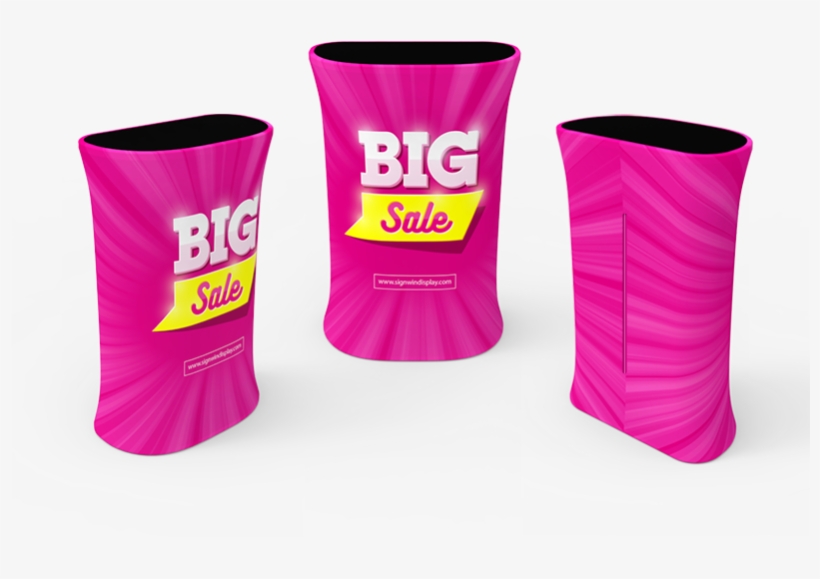 Trapezoid Display Counter With Designed Graphic - Sock, transparent png download