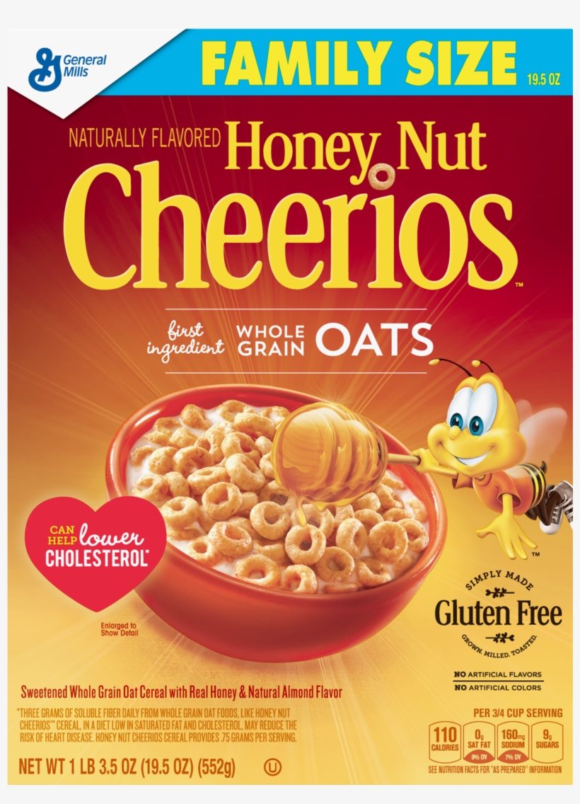 Honey Nut Cheerios Gluten Free Breakfast Cereal, - Cheerios Cereal, transparent png download