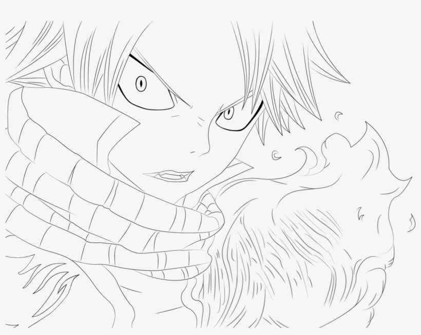 Lineart Natsu - Line Art, transparent png download