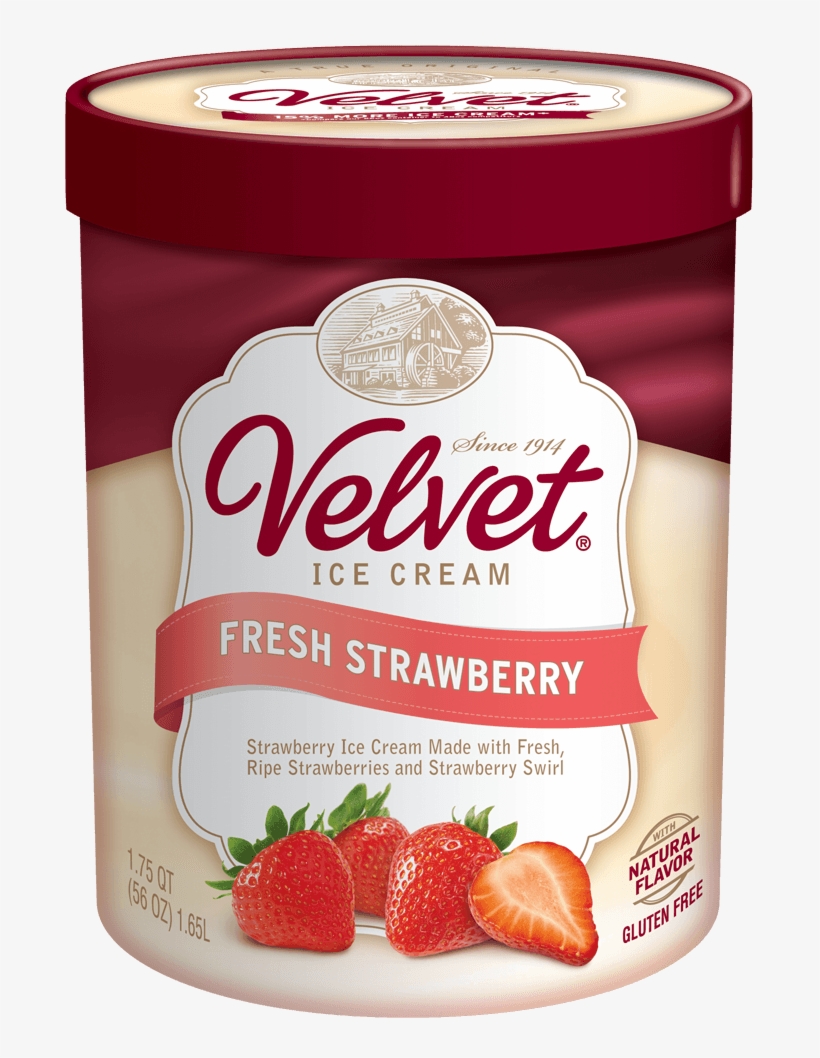 Fresh Strawberry - Velvet Ice Cream Strawberry, transparent png download