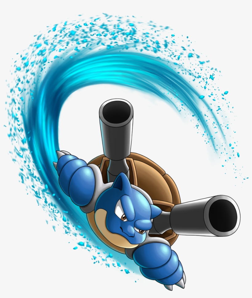 #009 Blastoise Used Surf And Hydro Pump - Illustration, transparent png download
