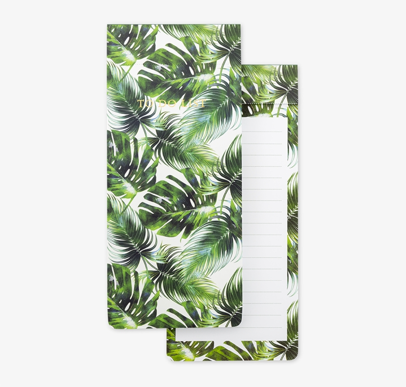 Trendy Tropical Leaf To Do List Pad, Magnetic Back - 5055998322554, transparent png download
