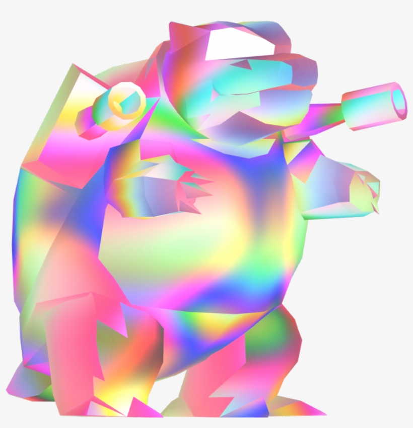 A Transparent Multicolor Blastoise - Vaporwave Pokemon, transparent png download