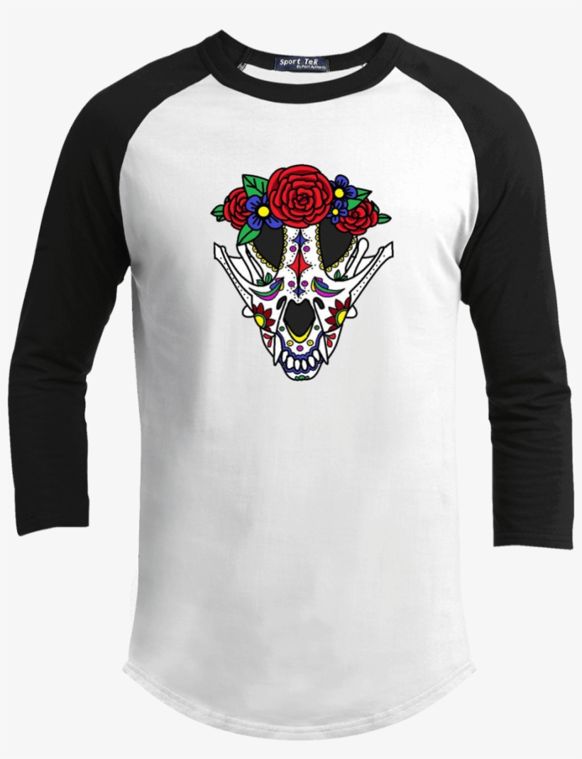 Canine Sugar Skull Baseball Shirt - Tshirt Anime Japan, transparent png download