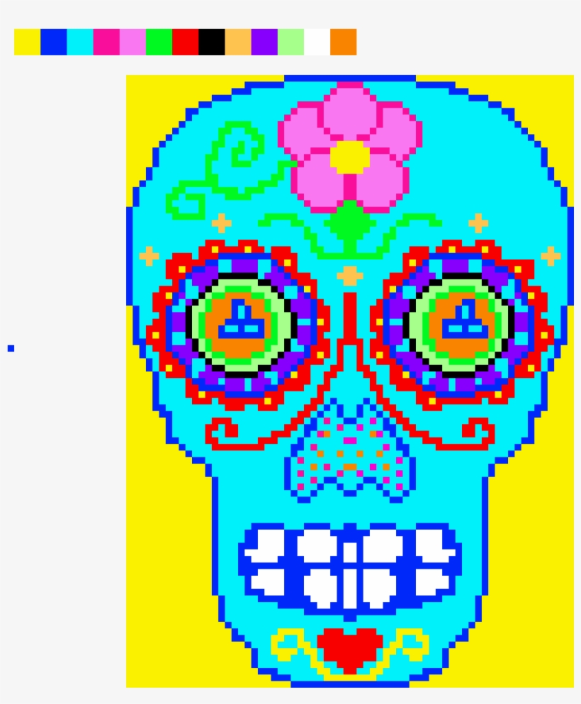 Sugar Skull - Pixel Circle, transparent png download