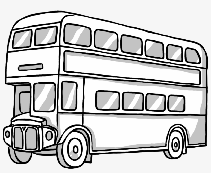 856 X 664 4 - Double Decker Bus Painting, transparent png download