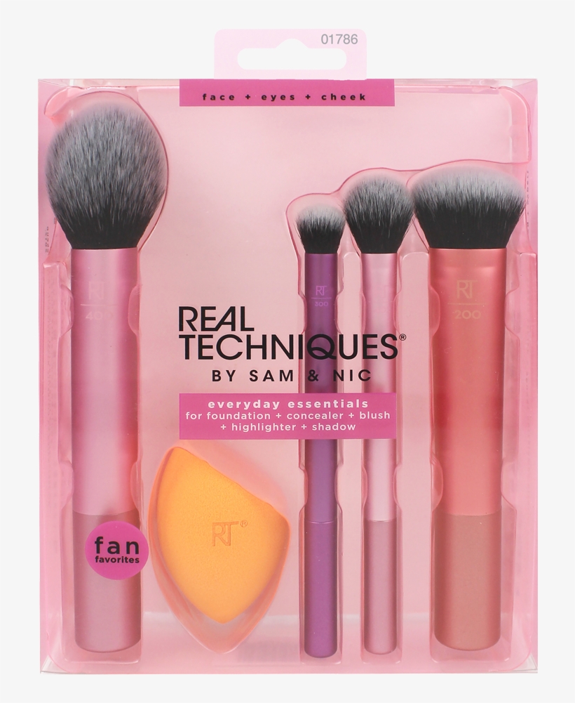 Real Techniques Everyday Essentials Set Makeup Brushes - Real Techniques Everyday Essentials Set, transparent png download