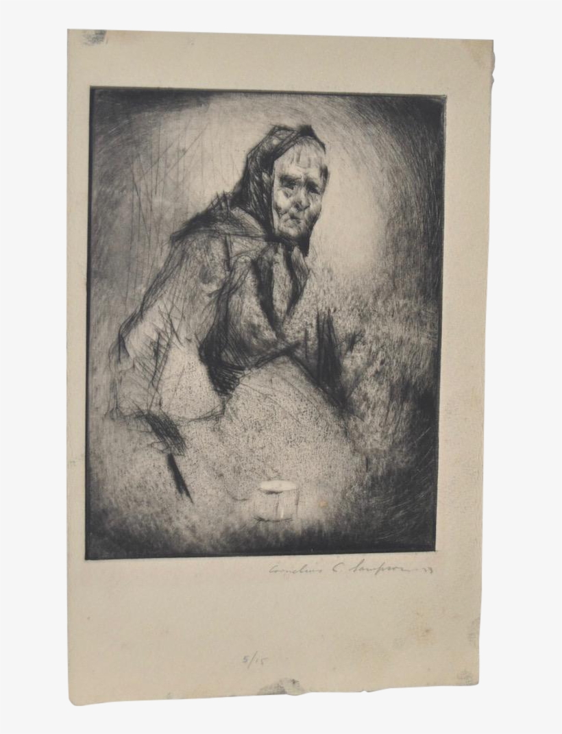 Circa Old Woman With - Picture Frame, transparent png download