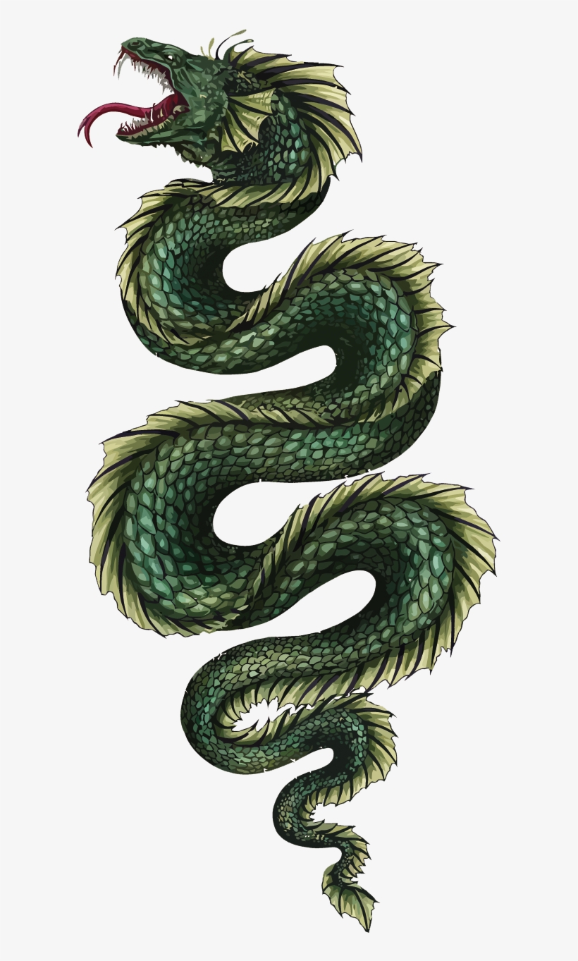 Midgard Serpent Chinese Dragon Vector Jxf6rmungandr - Serpent Dragon, transparent png download
