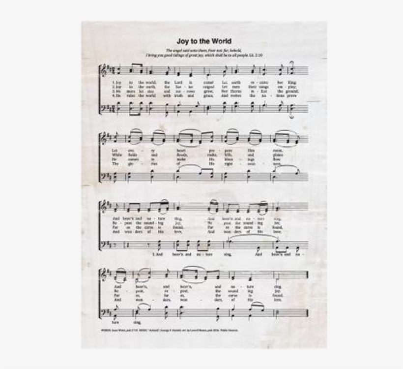 Httpwww - Atwoodsoutdoors - - Joy To The World Spartito, transparent png download