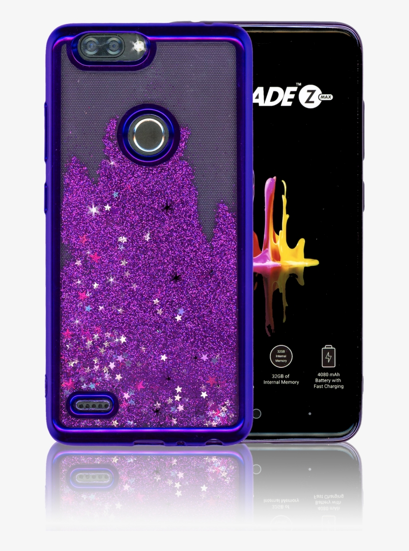 Zte Blade Mm Electroplated Water Glitter Case With - Mobile Phone Case, transparent png download