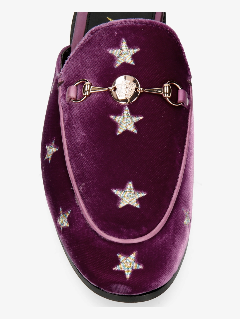 Mules Scarlett 10 Velluto Viola Embroidery Stars - Paper Model Box, transparent png download