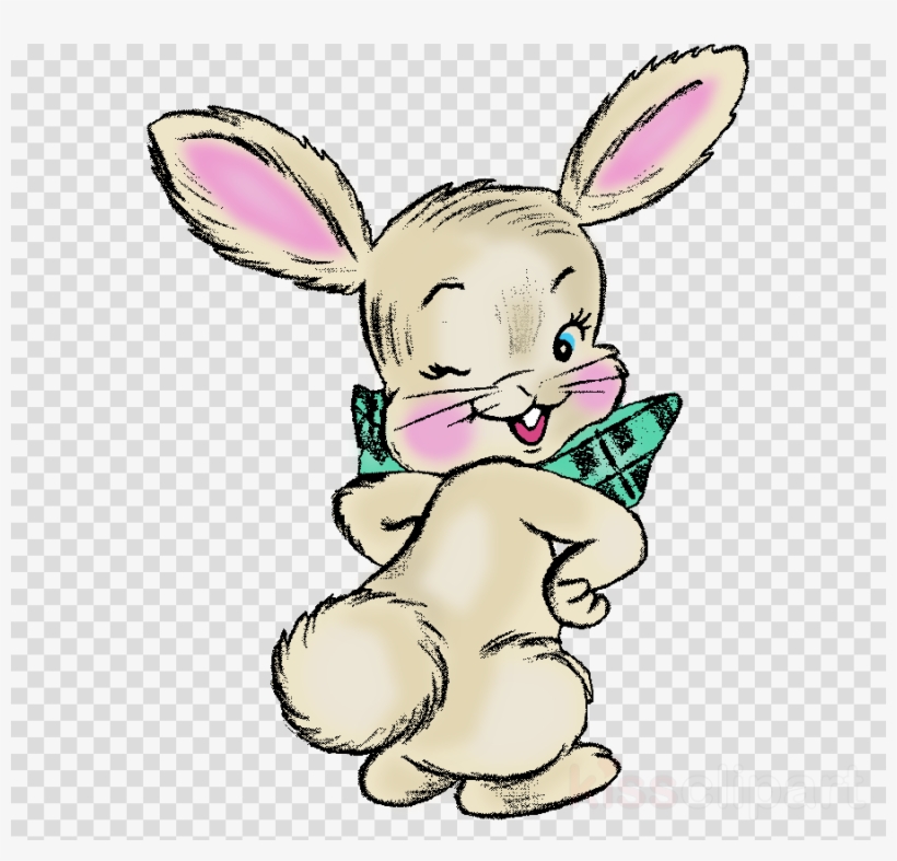 Rabbit Png Image Clipart - Vintage Easter Bunny Png, transparent png download