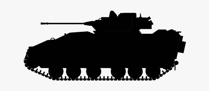Military Clipart Army Tank - World War 1 Tank Silhouette, transparent png download