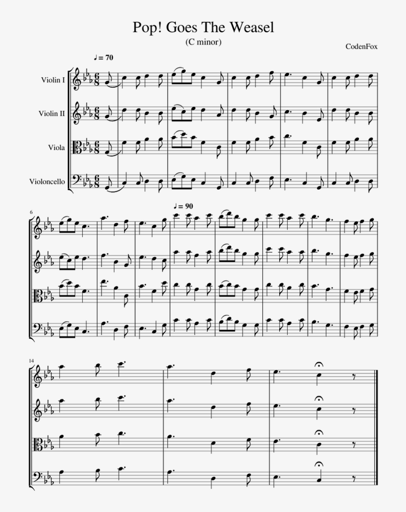 Goes The Weasel - Sheet Music British National Anthem, transparent png download