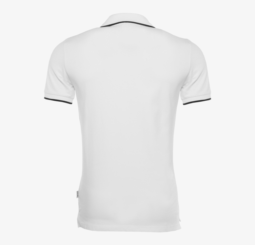 Brand Metal Logo Polo Shirt White Back - Polo Shirt White Back, transparent png download