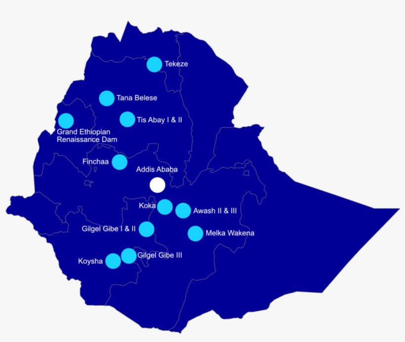 Dams In Ethiopia - Dams In Ethiopia Map, transparent png download