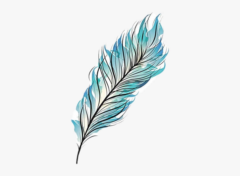 Blue Feather Clip Art, transparent png download