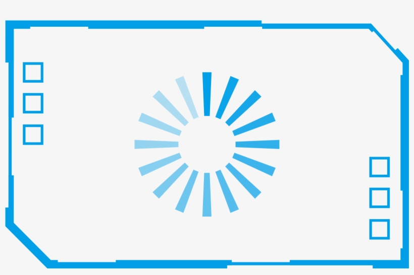 Tech Border Blue Futuristic Square Png And Psd - Vector Graphics, transparent png download