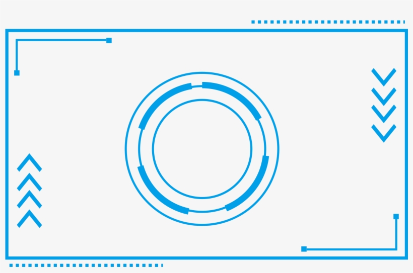 Tech Border Blue Futuristic Square Png And Psd - Circle, transparent png download