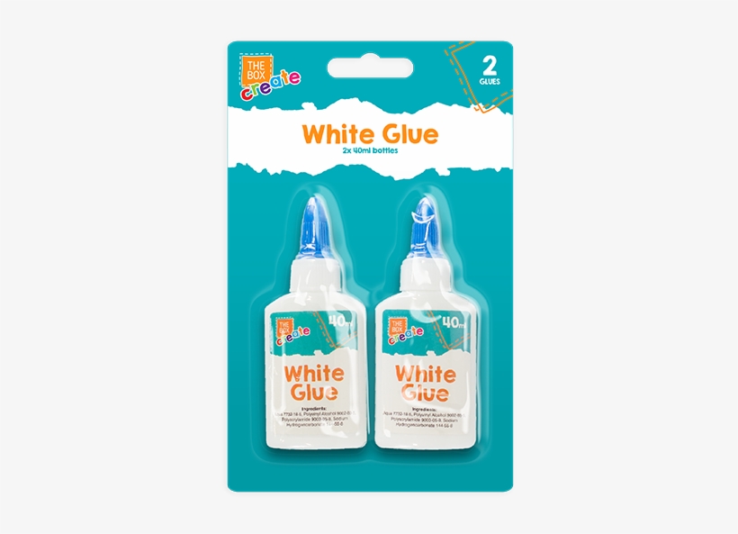 Details About Pack Of 2 Pva Glue White And Clear School - Glass Bottle, transparent png download