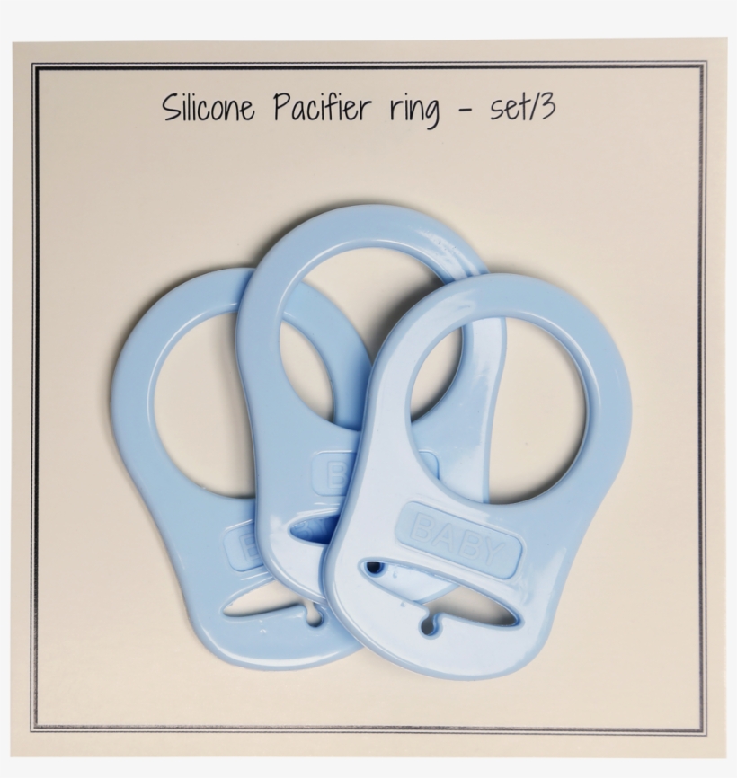 Pacifier Ring - Silicone - Set/3 - H48 X W32 Mm - Baby - Scissors, transparent png download