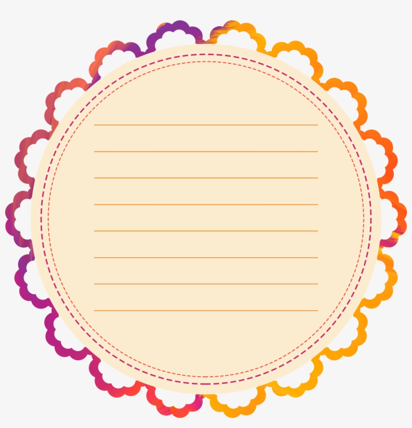 Border Box Text Cute Png And Psd - Circle, transparent png download