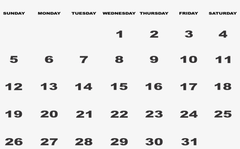Free Personalized Calendar - Number, transparent png download