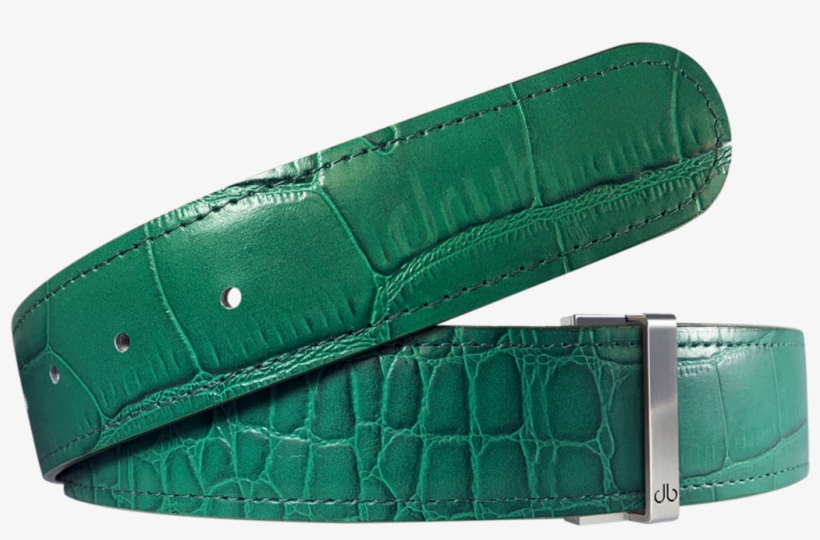 Green Crocodile Texture Leather Belt - Belt, transparent png download