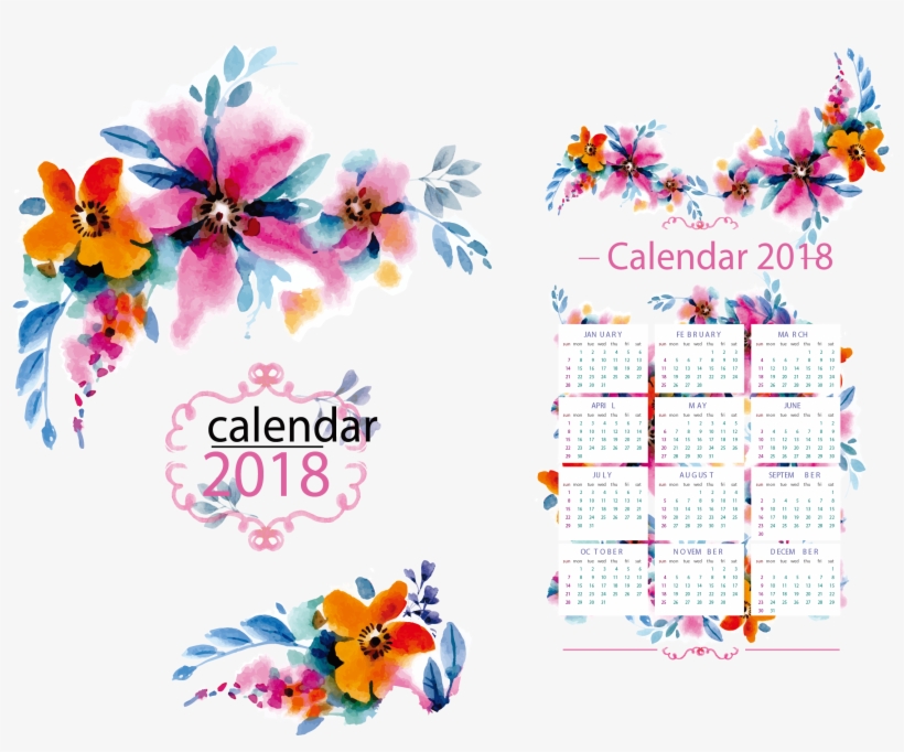 2220 X 1761 5 - Flower Calendar For 2018, transparent png download