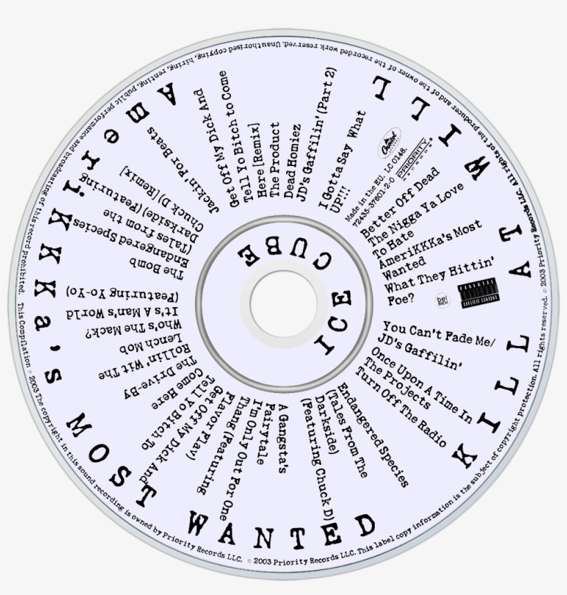 1000 X 1000 6 - Ice Cube Amerikkka's Most Wanted Cd, transparent png download