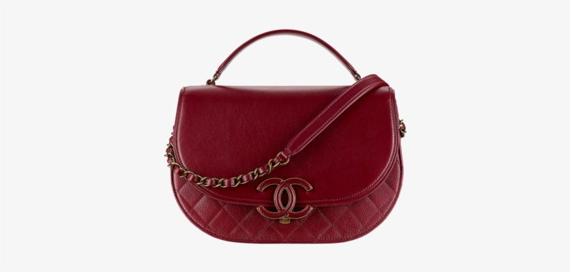 Chanel Burgundy Coco Curve Messenger Bag - Shoulder Bag, transparent png download