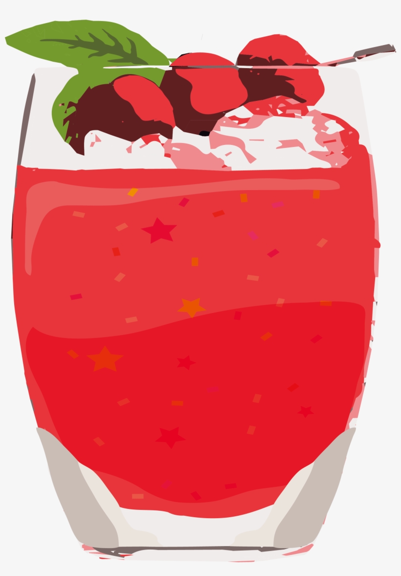 Juice Strawberry Jus De Cerise Hand Painted Ⓒ - Cherry Juice, transparent png download