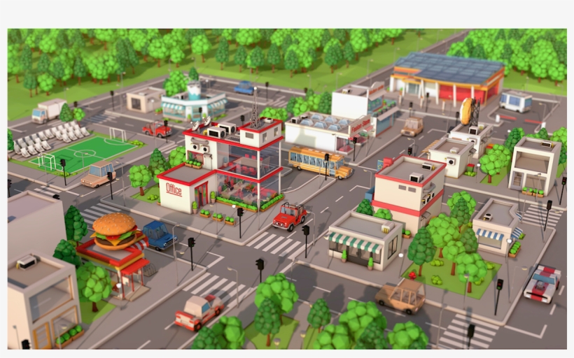 Present To You The Low Poly City Pack Which Contains - Low Poly City Buildings, transparent png download