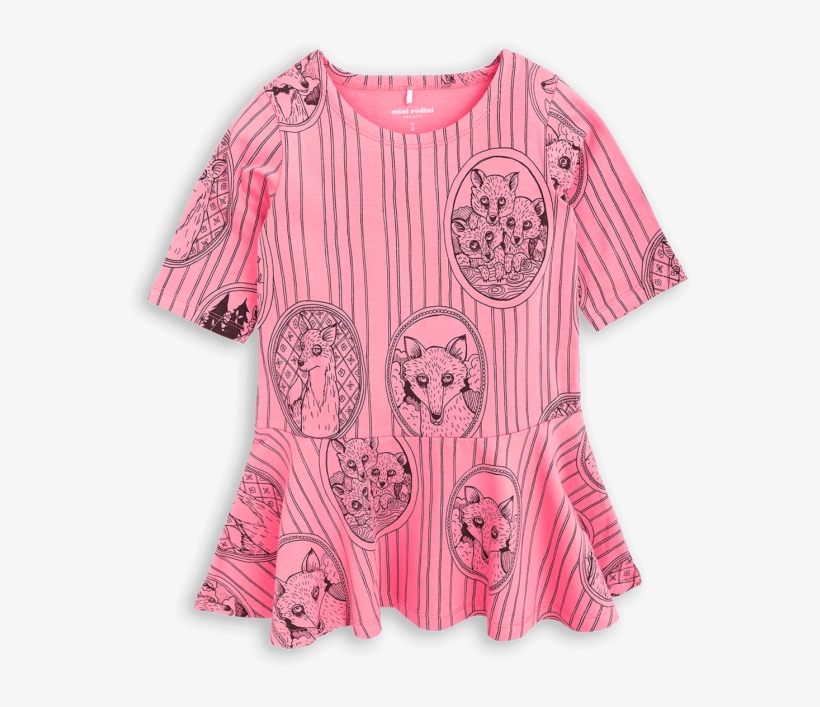 Fox Family Dress - Mini Rodini Fox, transparent png download