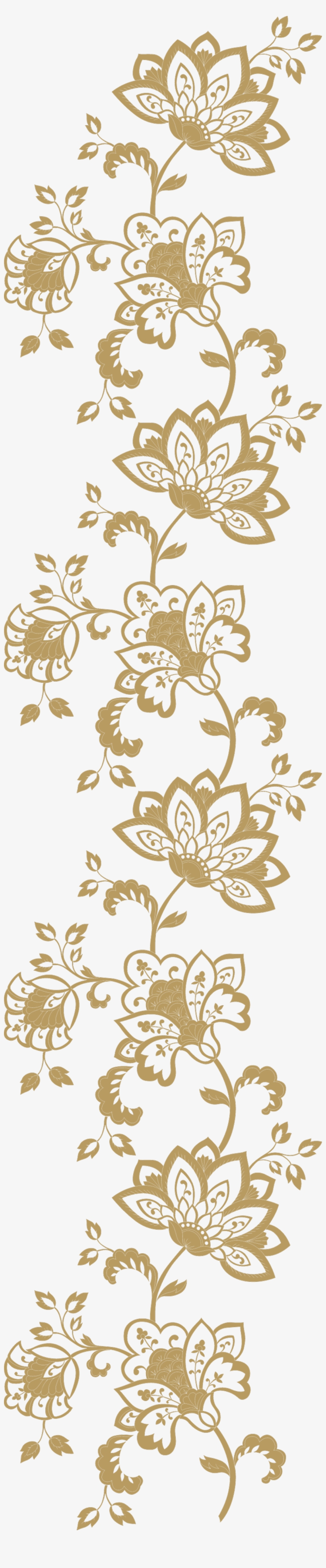 #golden #gold #borders #border #frames #frame #floral - Wallpaper, transparent png download